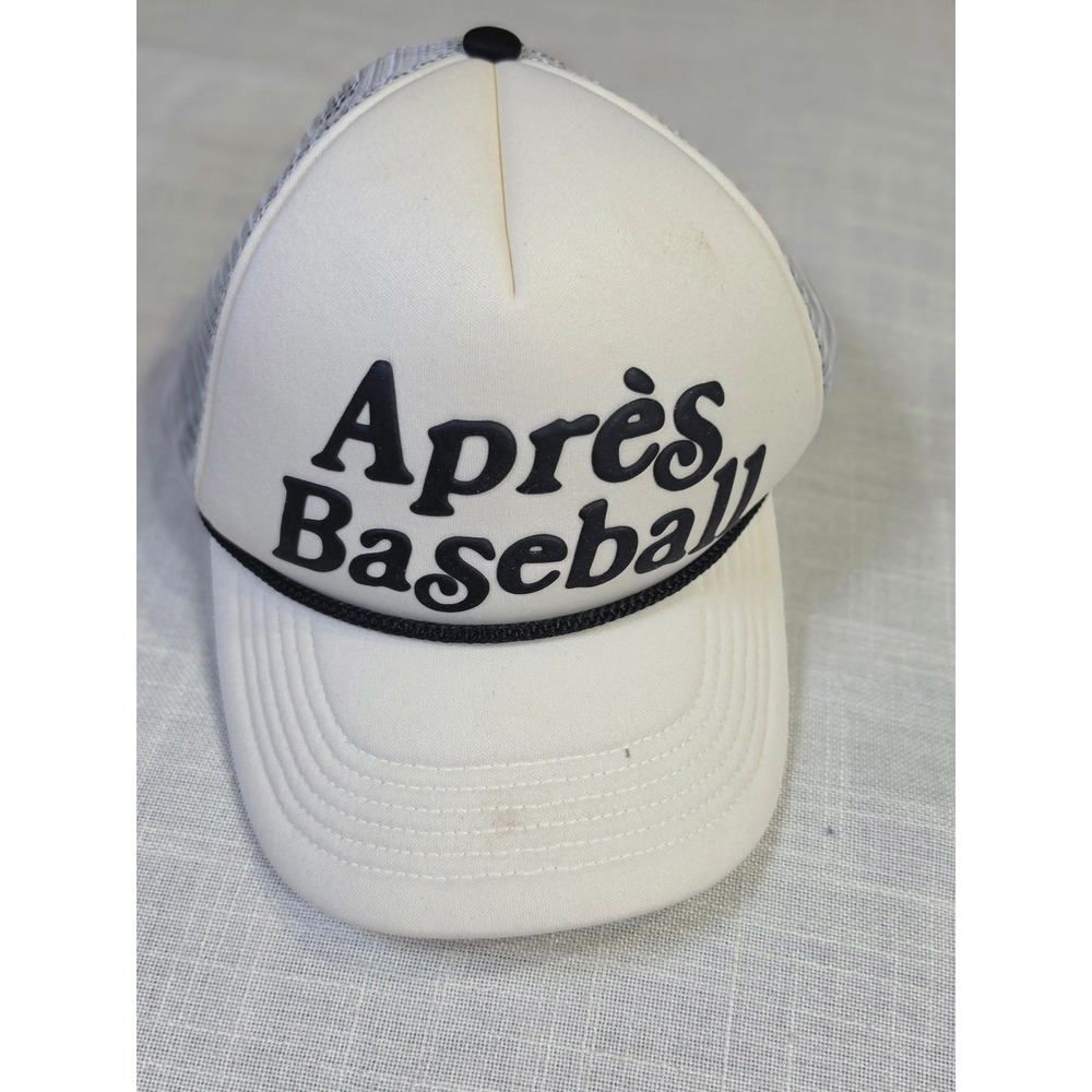 Talisman Sports Club Apres Baseball Trucker Hat White Mesh Snapback Cap
